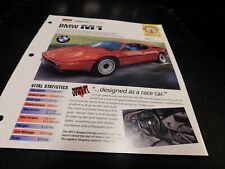 1979-1981 BMW M1 Spec Sheet Brochure Photo Poster 1980 picture