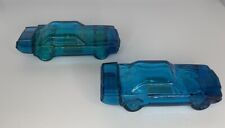 VINTAGE Lot Of 2 Avon 1964 Mustang Spicy After Shave Blue Decanters 1full/1empty picture