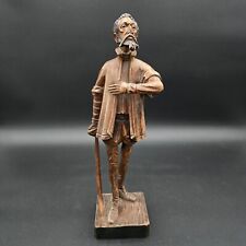 Vintage Ouro Artesania Wood Don Quixote Sculpture Hand Carved Spain AS IS picture