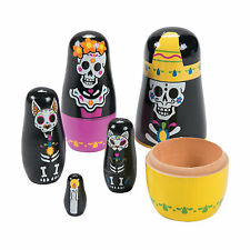 Day Of The Dead Nesting Characters, Toys, 5 Pieces picture