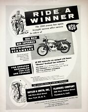 1959 NSU Maxi S20 SuperMax Scrambler - Vintage Motorcycle Ad picture