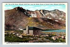 Denver CO-Colorado, Top Of Mt Evans, Shelter House, Vintage Postcard picture