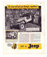 Vtg Print Ad 1946 Jeep Willys-Overland Motors Inc. Toledo Ohio picture