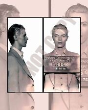 1976 David Bowie Rochester New York NY Police Department Mugshot 8x10 Photo picture