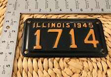 1945 Illinois MOTORCYCLE License Plate ALPCA Harley BMW Indian Norton 1714 RP picture