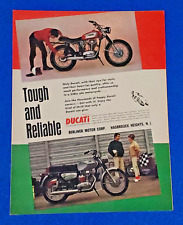 1968 DUCATI 350cc SPORT SCRAMBLER & SEBRING MOTORCYCLES ORIGINAL COLOR PRINT AD picture