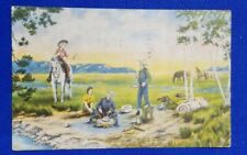 1946 Vintage Post Card:The Lure of the West - Depicted is Art by Larsen picture