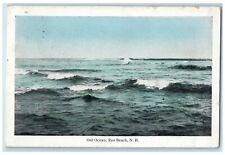 1916 Old Ocean High Waves Island Rye Beach New Hampshire NH Antique Postcard picture