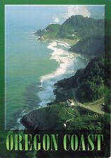 Postcard OR Florence Heceta Head Lighthouse Station Sea Lions Caves Coast Surf picture