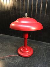 VINTAGE 1940s UFO FLYING SAUCER Metal Desk Lamp Gas Station Light 13in x 10in picture