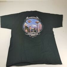 Harley Davidson Men T-Shirt Downtown Seattle Washington Motorcycle shirt Size L picture
