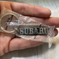 NOS Vintage Subaru Keychain Metal Heavy Black picture