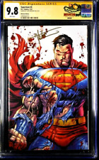 SUPERMAN #4 CGC SS 9.8 TYLER KIRKHAM EXCLUSIVE BATTLE DAMAGE VIRGIN VARIANT DC picture