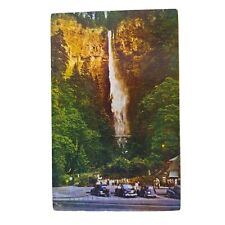 Postcard Multnomah Falls Oregon Waterfall Chrome Posted picture