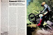 1979 Kawasaki KDX 400 Motorcycle Dirt Road Test - 6-Page Vintage Article picture