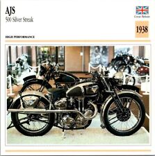 AJS 500 Silver Streak 1938 Great Britian Edito Service Atlas Motorcycle Card picture