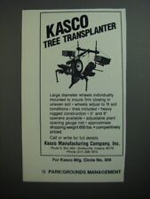 1989 Kasco Tree Transplanter Ad picture