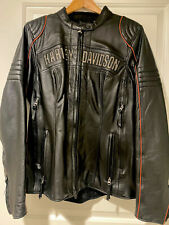  ⭐WOMEN'S  Harley Davidson Leather  TRIPLE VENT RIDING JACKET  XLT picture