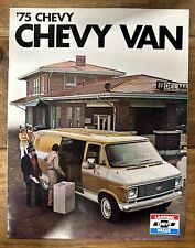 NOS 1975 Chevy VAN Brochure w/ Color Chart: G10, G20, G30, G-10,20,30,Hi-Cube picture