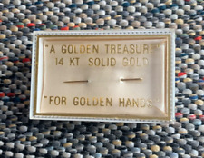 Vtg. 14K solid yellow gold NOS sewing needle picture