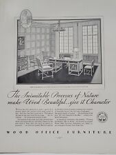 1931 Wood Office Furniture Fortune Magazine Print Advertising Art Deco picture