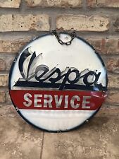 15” Custom Metal VESPA Scooter Service Gas Pump Hanging Sign picture