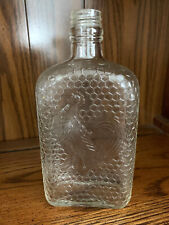 Vintage 1930s Chickencock Cotton Club Rye Whiskey 1 Pint Clear Bottle - EMPTY picture
