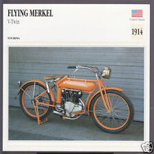 1914 Flying Merkel V-Twin 1000cc American Bike Motorcycle Photo Spec Info Card picture