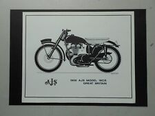 MILITARY VINTAGE/VETERAN MOTORCYCLE PRINT: 1956 AJS MODEL 18CS GREAT BRITAIN picture