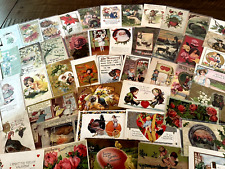 Lot of 50~Holiday Greeting Postcards~Xmas~Thanksgiving~Valentines~etc.~h731 picture