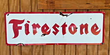 Rusty FIRESTONE VINTAGE sty Hand Painted Metal SIGN TIRES CAR TRUCK AUTO OIL GAS picture