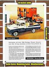 Metal Sign - 1958 Dodge Pickup and Tractor Trailer 1- 10x14 inches picture