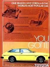 1978 Toyota Corolla SR 5 Liftback Original Print Ad 8.5 x 11
