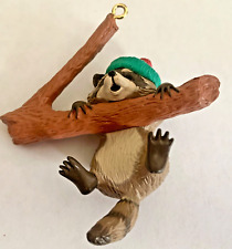 HALLMARK KEEPSAKE ORNAMENT, HANG IN THERE RACCOON, 1990, NO BOX picture