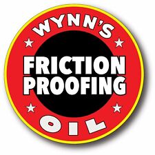 WYNN'S FRICTION PROOFING MOTOR OIL HIGH GLOSS OUTDOOR 4 INCH DECAL STICKER  picture