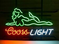 New COORS LIGHT GIRL Neon Light Sign Beer Gift Bar Lamp Artwork 17