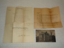 Yale University 1942 Original Letter Battell Chapel Signed by Carl A. Lohmann picture