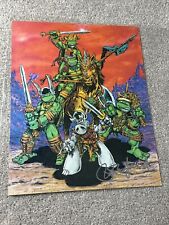 Vintage Teenage Mutant Ninja Turtles Cerebus TMNT #8 Poster 1986 SIGNED by Laird picture