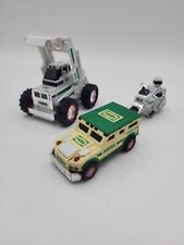 Hess Toy Lot bundle Model White Green Motorcycle Front Loader and Humvee Car Lot picture