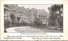 Postcard Driveway & Portion of Main Building Battle Creek Sanitarium, Michigan picture