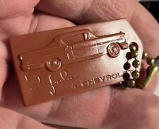 Orig  Brown 1960s Chevy Chevrolet Impala Keychain Dealership Fob Shinglehouse PA picture