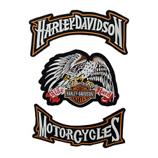 Harley - Davidson Ride Hard patches - 12'' Large Patch - 3 Pieces Set picture