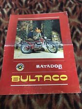Bultaco Matador Mk 3 Motorbike Specifications And Promotional Advertisement Vtg picture