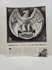 1935 Pontiac Automobile Eagle Fortune Magazine Print Ad symbol of America stars picture