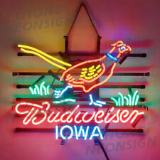Pheasant Iowa Welcome Hunters 24x20 Neon Light Sign Lamp Beer Bar Room Decor picture