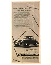 1957 Porsche Carrera Advertisement Fastest 1500 CC Sports Car Vintage Print AD picture