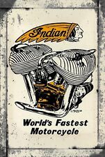 Indian Motorcycles Rustic Vintage Sign Style Poster picture