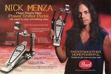 1997 small Print Ad of Pearl Power Shifter Drum Pedal w Nick Menza of Megadeth picture