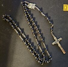 Vintage Sterling Silver Catholic Rosary Crucifix INRI DiRoma 20-21