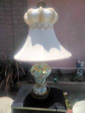 Stupendous pair of CAPODIMONTE Porcelain Floral Table Lamps w/ Shades picture